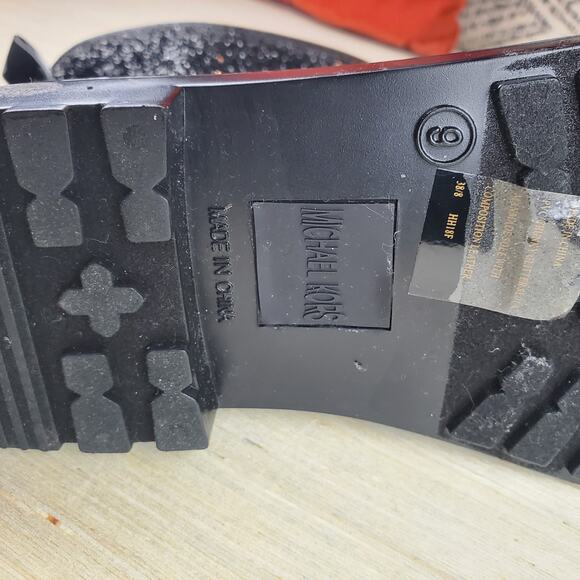 MICHAEL KORS | Rubber Pull On Embellished| Black | Rain Boots | Size 9 - Picture 4 of 6